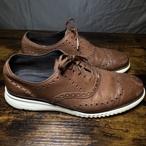 Cole Haan Zerogrand Wingtip Oxford Shoes Mens Size 9.5 M Brown Leather C33976 - Picture 3 of 11
