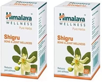 2 X Himalaya Herbal SHIGRU Bone & Joint Wellness 60 Tabs, FREE SHIP