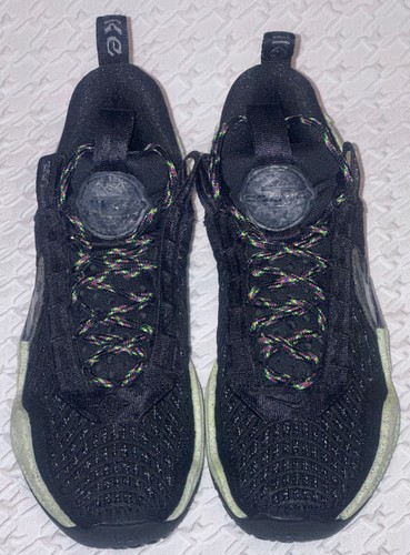 NIKE Zoom Air Cosmic Unity Black Green Glo Basketball Shoes Youth Boys Girls 3.5 - Picture 5 of 8