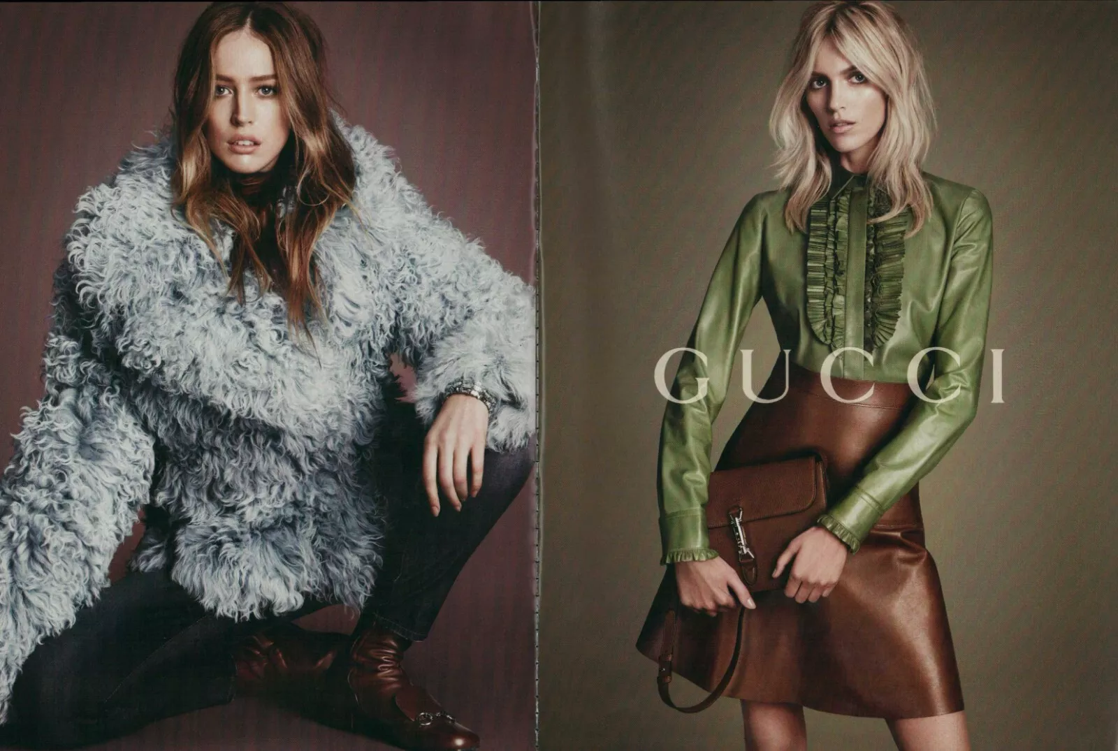 Sacs GUCCI Magazine Impression Publicité Femme Sac à Main Mode Accessoires 2014