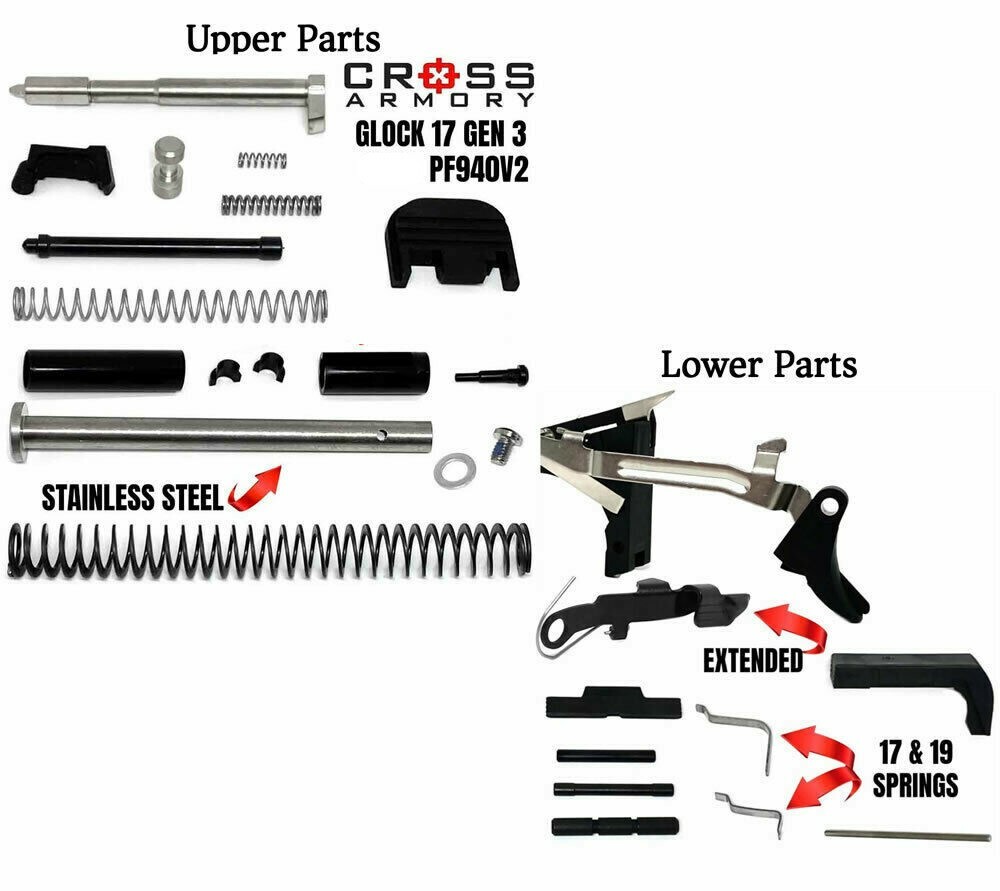 GEN 3 GL0CK 17 Cross Armory Upper Parts & Lower Parts Kit fo