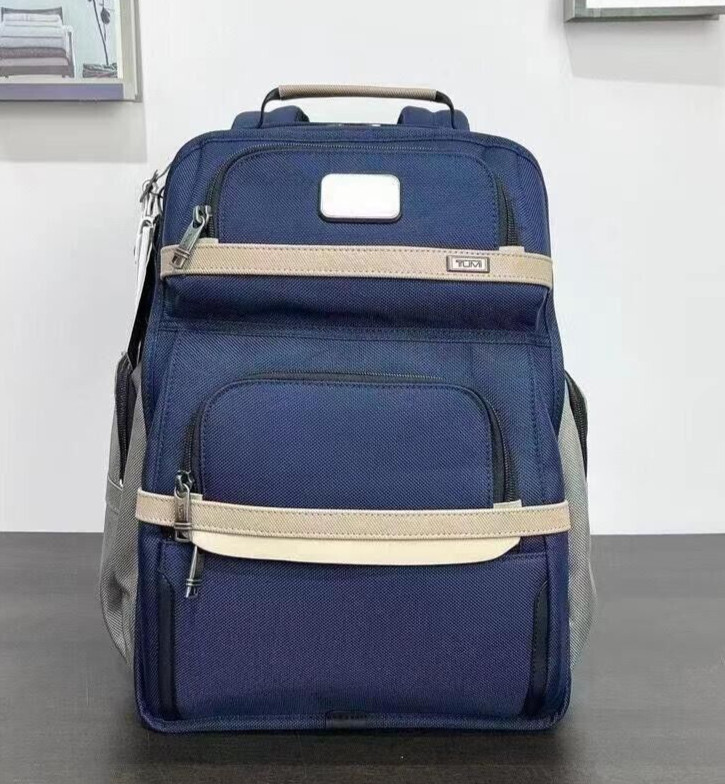 Tumi Alpha 3 Brief Pack Backpack Navy white Shoulder Bag Business