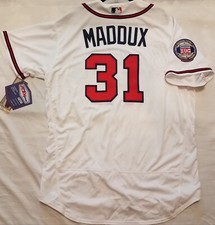 Authentic Majestic 48 XL, ATLANTA BRAVES ON FIELD FLEX BASE GREG MADDUX Jersey