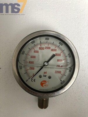 DEN JET 1600 BAR GAUGE FOR HIGH PRESSURE WATER JETTING MACHINE #NEW