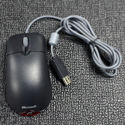 Microsoft Wheel Mouse Optical USB X802382-003 1.1A Black Tested