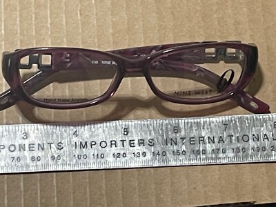 NEW NINE WEST NW 456 WEY CLEAR PURPLE FRAMES EYEGLASSES 50-15-136
