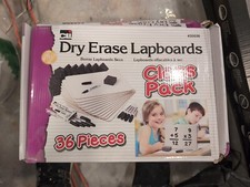 White dry erase board, felt eraser, and low-odor, black dry erase marker