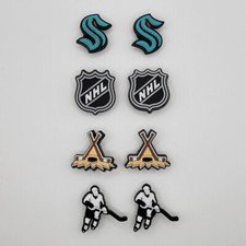 NHL Seattle Kraken Hockey Team For Crocs Shoe Charms Jibbitz - 8 Pieces