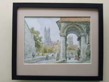 'King's School, Canterbury' Norman Staircase print  FRAMED