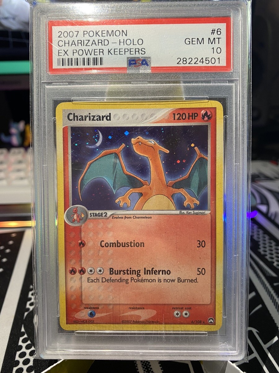 🔥 2007 POKÉMON EX POWER KEEPERS CHARIZARD HOLO 6/108 PSA 10 GEM