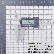 7mm hole (3 mesh) Stainless Steel wire mesh. IP2x Finger guard grille