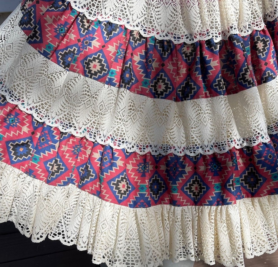 Mondiki Blouse & Southwest Skirt 2pc Square Dance Dress S/M B42" W2640