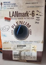 Berk-Tek LANmark-6, Cat6 Plenum Data Cable, CMP, UTP, Blue, 100' coil