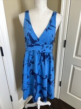 American Eagle Floral Dress Size M Blue Floral Midi New Spaghetti Strap