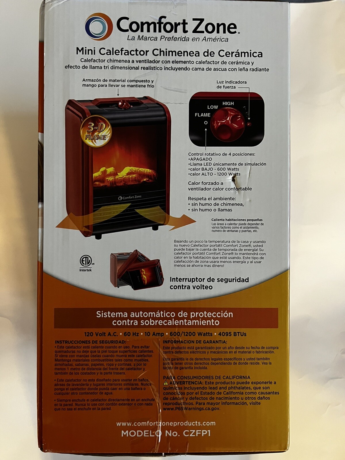Comfort Zone Mini Electric Fireplace Heater - Red - Brand New - Fast  Shipping 75877125064 | eBay