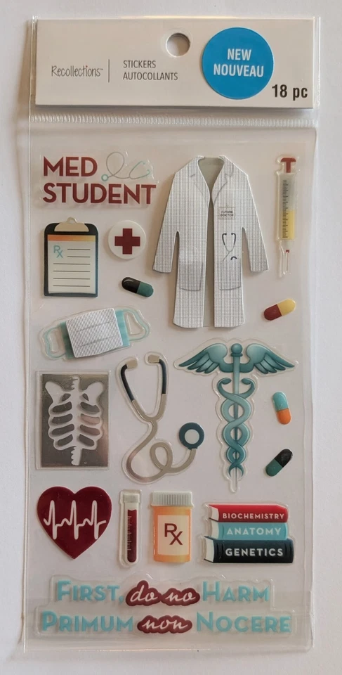 Med Student Medical School Hospital Scrapbooking Stickers by Recollections
