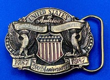 United State of America 200th Anniversary Constitution Commemorative Belt Buckle