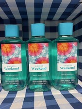 New 3 Bath  Body Work ENDLESS WEEKEND Shower Gel Body Wash 10 oz Full Size