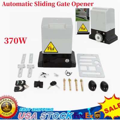 1400LBS Electric Automatic Sliding Gate Opener Door Operator&Remote Control 370W