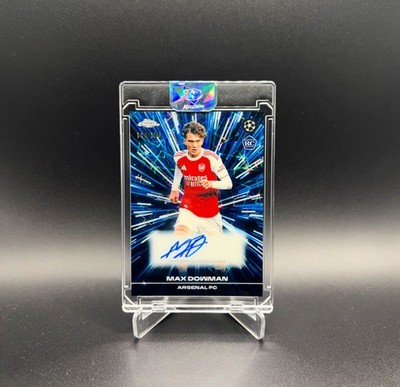 Topps Chrome 25/26 Max Dowman RC Black Lazer Auto /150 Arsenal Rookie Autograph