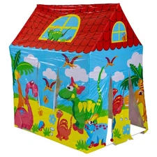 Pool Central 43" Blue and Red Outdoor Animal Print Children's Vinyl Playhouse