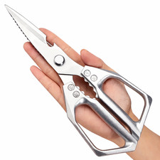 Stainless Steel Kitchen Shears, Suitable for Meat, Fish, and Chicken Bones