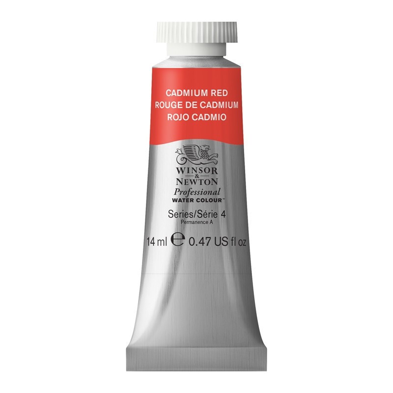 Winsor Newton Aquarelle Rouge Cadmium 14ml haute résistance UV
