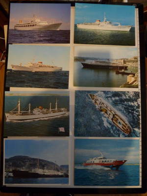Versand Postkarten x8 Kreuzfahrtschiffe große Schiffe P&O Canberra MS Estland etc v49