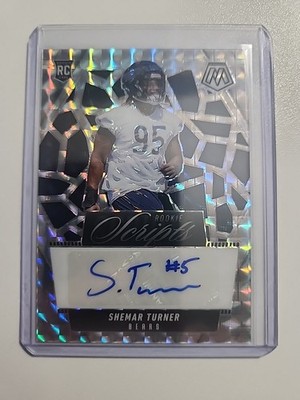2025 Panini Mosaic Shemar Turner Rookie Scripts Auto Silver Mosaic Bears RC