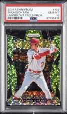 2019 PANINI PRIZM LIME GREEN DONUT CIRCLES PRIZM SHOHEI OHTANI 188/199 PSA 10