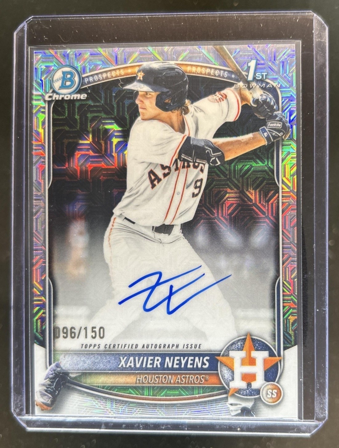 2025 Bowman Draft Xavier Neyens Chrome Auto HTA Choice Refractor 1st #/150