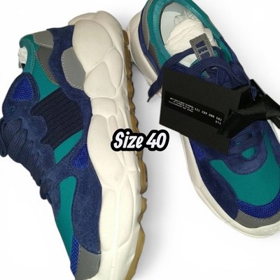 Versus Versace Atom Chunky Sneakers 40 US 7 9W Blue Teal Display Scuff READ $650
