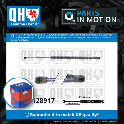 Boot Gas Strut fits KIA CARENS Mk1, Mk2 1.8 2000 on Spring Lift Tailgate Rear QH