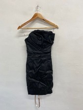 Fabulous House of CB faux leather Mini Dress UK XS Black TG465