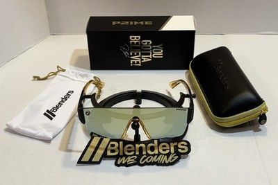 Blenders Kingpin Deion Sanders Prime 21 Black Sunglasses Polarized Gold New