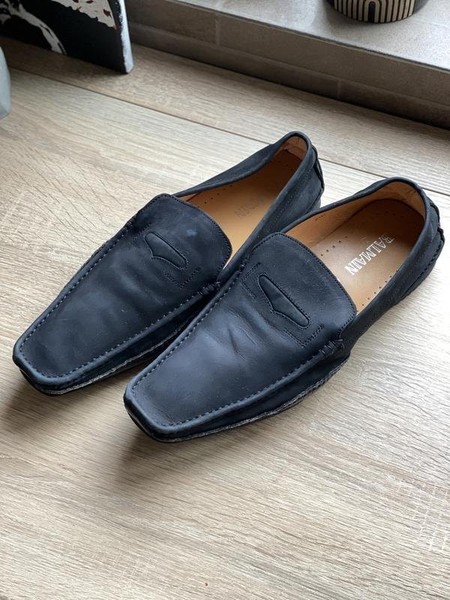 Men Balmain Heels Navy Suede 43