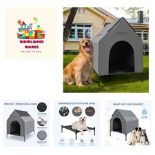 36" Large Dog House for Large Dog Indoor or Outside, Weatherproof 600D PVC Ou...
