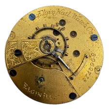 Antique 18s 1890 Elgin 11 Jewel Mechanical Hunter Pocket Watch Movement 10 USA