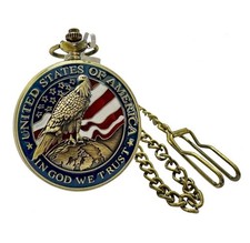 49008 - Invicta Vintage Americana Pocket Watch - 47mm, Bronze NIB NWT