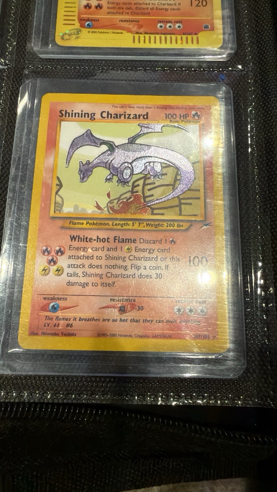 Pokemon TCG Shining Charizard 107/105 Neo Destiny Secret Rare Holo EN Unlimited