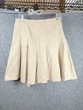 Vintage GAP Women's Beige Khaki Bleached Pleated Skirt Sz 6
