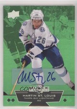 2012 Upper Deck Black Diamond Triple Emerald 6/10 Martin St Louis Auto HOF 0c3