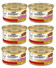 GOURMET Gold cibo umido per gatti manzo e pollo 6 x 85 g