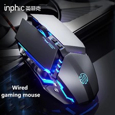 Silent Gaming Mouse USB Wired Mouse Gamer Mechanical Metal Style Suita