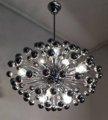 Elegant Chrome Finish Premium Chandelier Mini Metal Balls Luxury Light Fixture