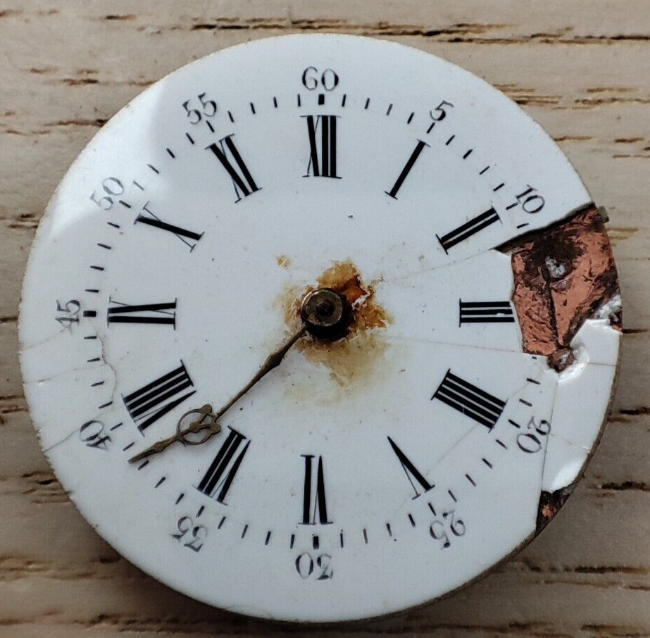 29.1mm Pocket Watch Movement for Parts or Repairs