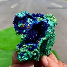 123G  BEST NATURAL Azurite/Malachite crystal minerals specimens