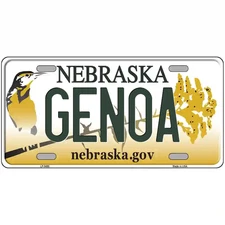 Genoa Nebraska Metal Sign