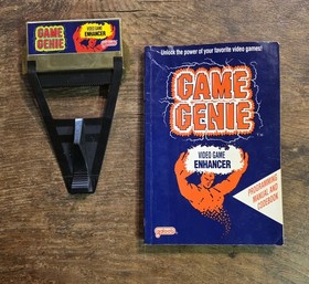 Vintage Nintendo Nes Game Genie Gold Video Game Enhancer + Box + Manual Booklet