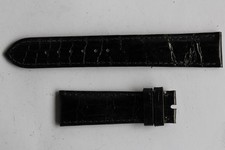 PATEK PHILIPPE Glossy black leather watch strap 20 mm (48752)